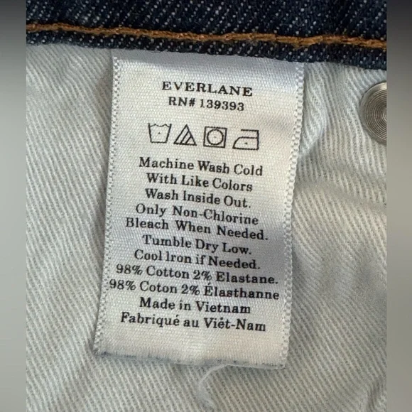 EVERLANE Denim Jeans, Vintage Blue color, Women’s 29 Regular, Straight leg - Picture 4 of 5